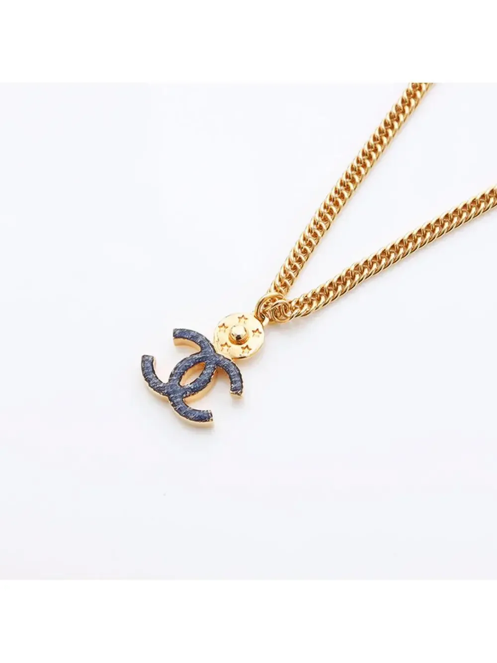 Chanel Cc Logo Star Pendant Necklace #244009C98B
